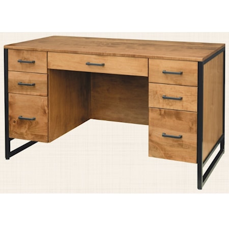 Customizable Solid Wood 52" Executive Desk