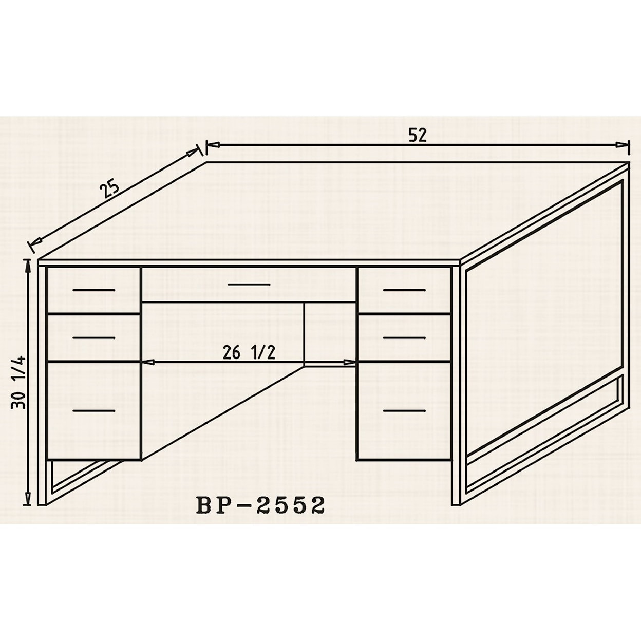 Maple Hill Woodworking Bridgeport 52" Executive Desk