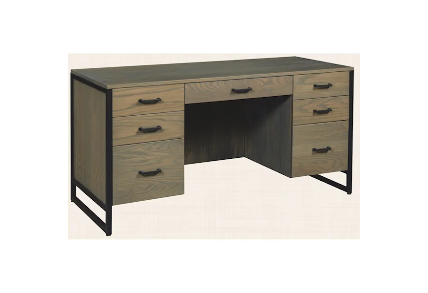 Bridgeport 60" Executive Desk by Maple Hill Woodworking at Saugerties Furniture Mart