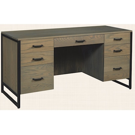 Customizable Solid Wood 60" Executive Desk