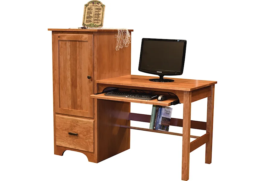 Clark Computer Desk by Maple Hill Woodworking at Saugerties Furniture Mart