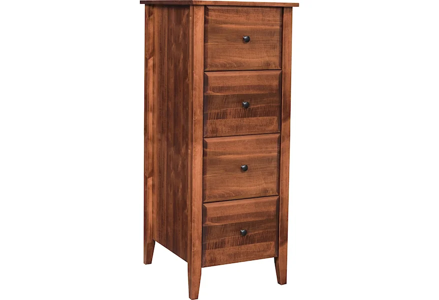 Hampton 4-Drawer File Cabinet by Maple Hill Woodworking at Saugerties Furniture Mart
