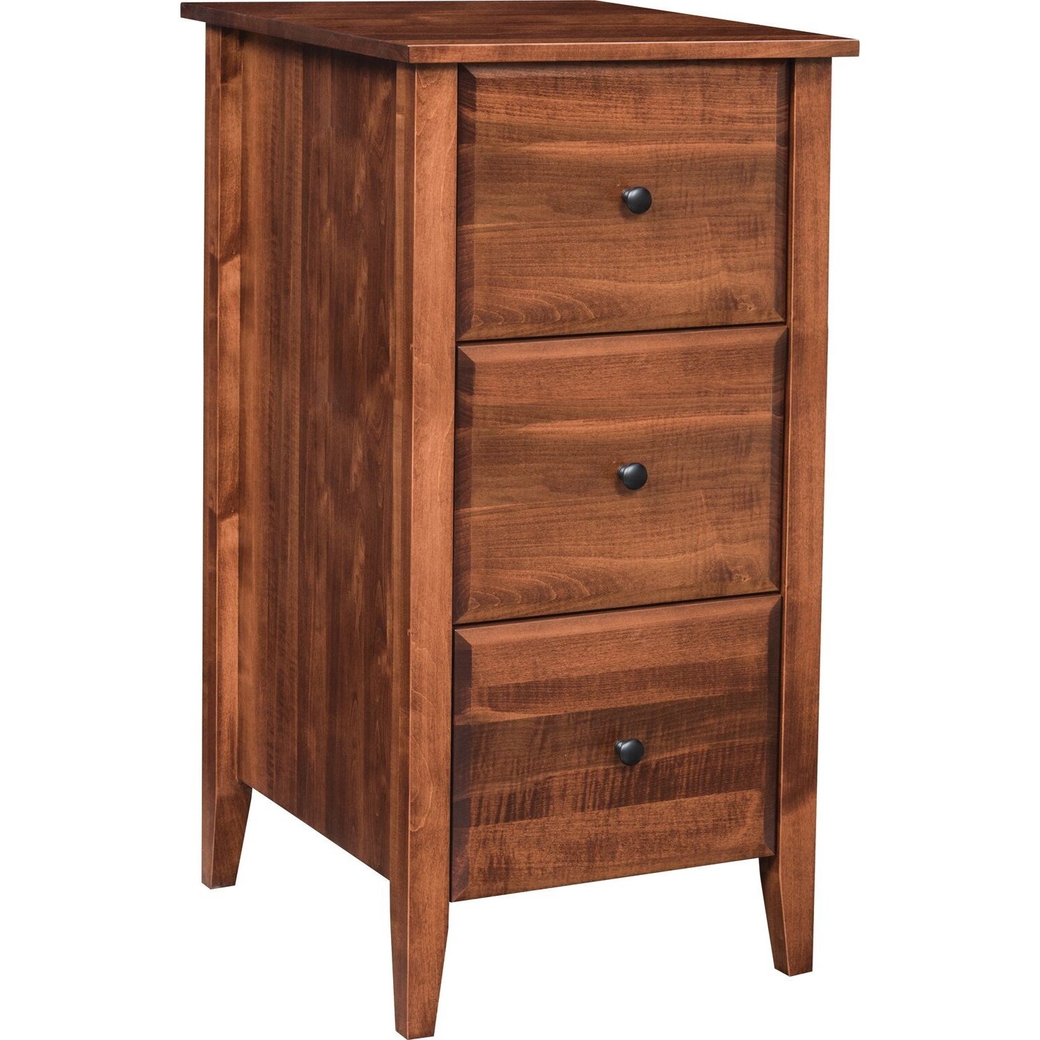 Transitional Solid Wood 3-Drawer File Cabinet