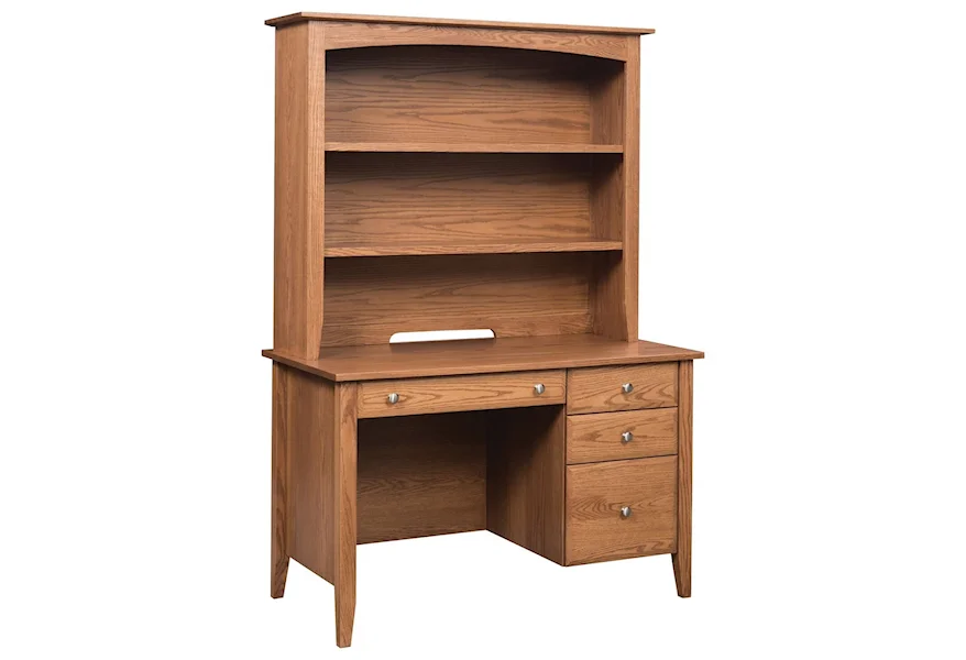 Hampton Kneehole Desk and Hutch by Maple Hill Woodworking at Saugerties Furniture Mart