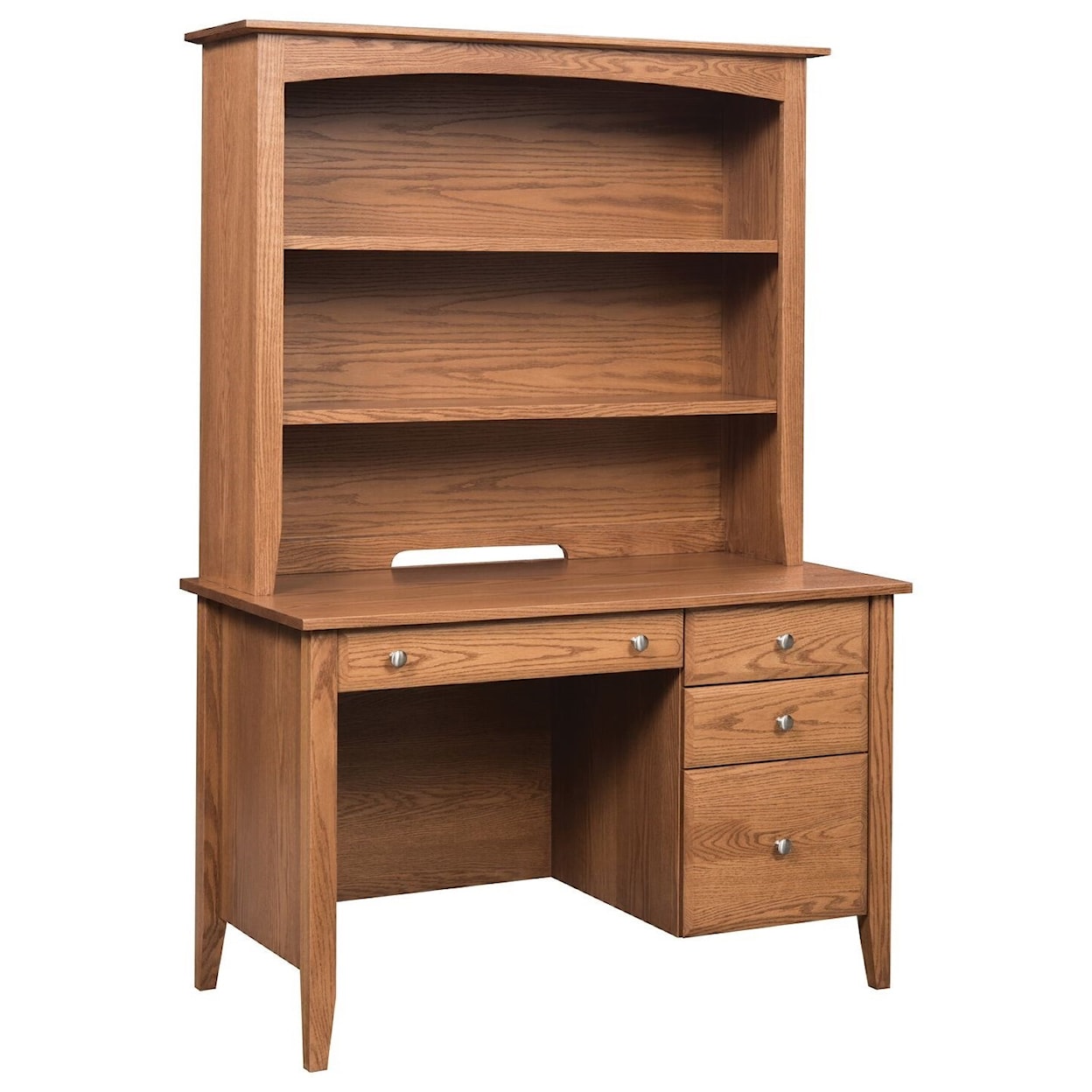 Maple Hill Woodworking Hampton Kneehole Desk and Hutch