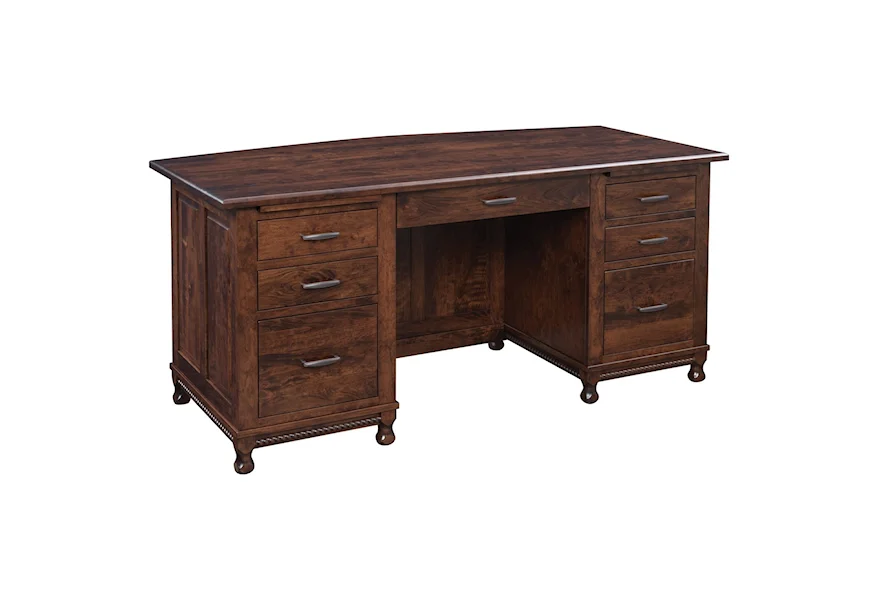 Henry Stephens Executive Desk by Maple Hill Woodworking at Saugerties Furniture Mart