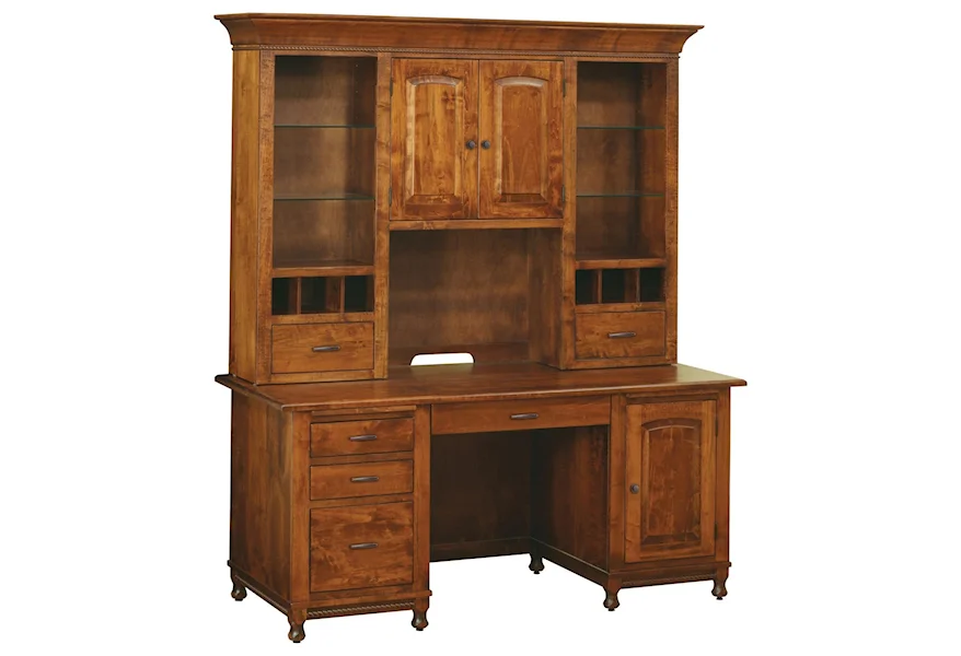 Henry Stephens Wall Unit Desk and Hutch by Maple Hill Woodworking at Saugerties Furniture Mart