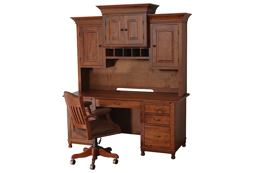 Henry Stephens Wall Unit Desk and Hutch by Maple Hill Woodworking at Saugerties Furniture Mart