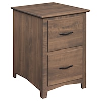 Customizable 2-Drawer Solid Wood File Cabinet