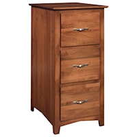 Customizable 3-Drawer Solid Wood File Cabinet