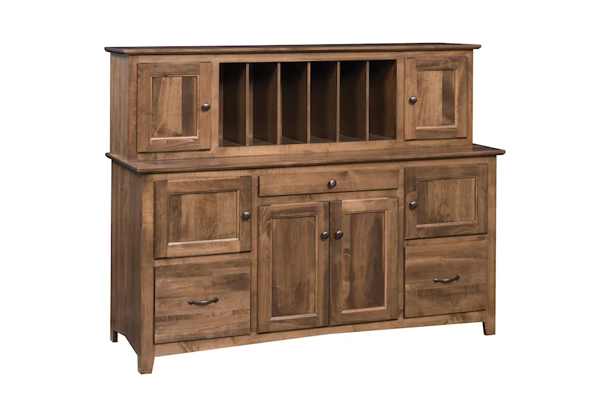 Linwood Computer Credenza & Mail Hutch by Maple Hill Woodworking at Saugerties Furniture Mart