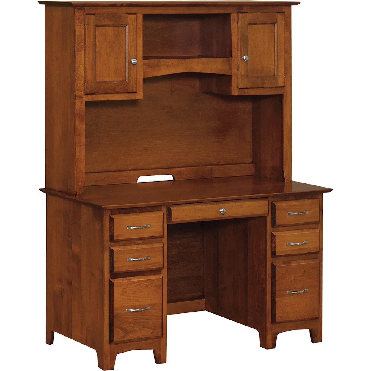 Maple Hill Woodworking Linwood 50" Executive Desk & Hutch