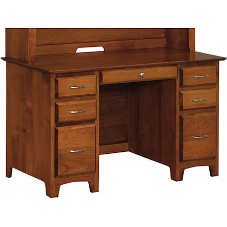 Customizable 50" Solid Wood Computer-Ready Executive Desk with File Storage