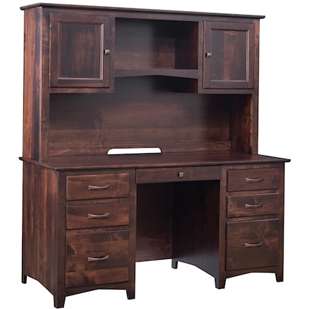 60" Executive Desk & Hutch