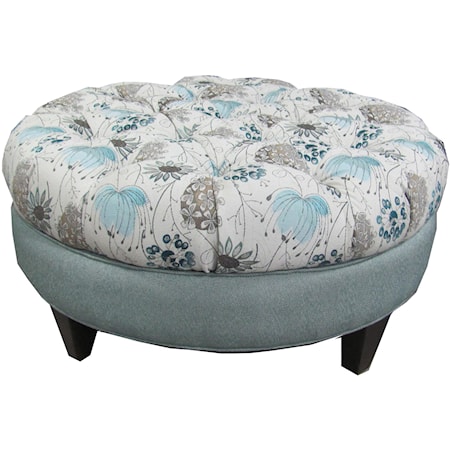 Round-Button Tufted Ottoman