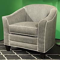 Contemporary Small Scale Chair with Customizable Upholstery