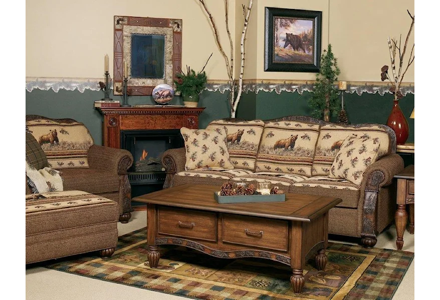 Pine Creek Rustic Sofa by Marshfield at Conlin's Furniture
