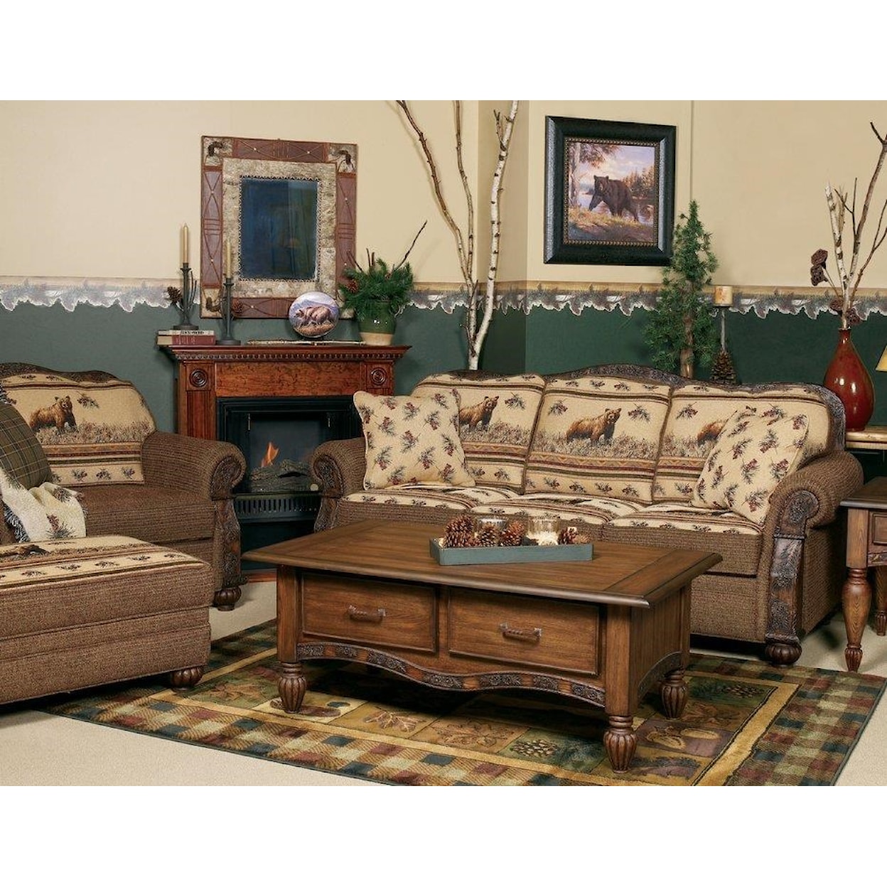 Marshfield Pine Creek Rustic Sofa