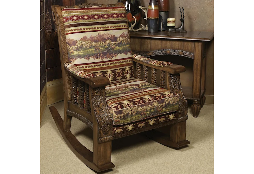 Pine Creek Upholstered Rocker Chair by Marshfield at Conlin's Furniture