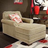 <b>Customizable</b> Chaise Lounge with Arms