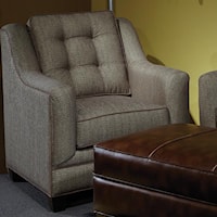 Casual Upholstered Chair with Plush Tufted Back