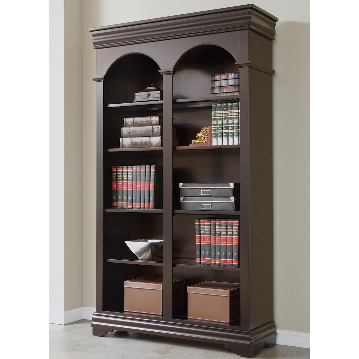 Martin Home Furnishings Beaumont Double Open Bookcase 