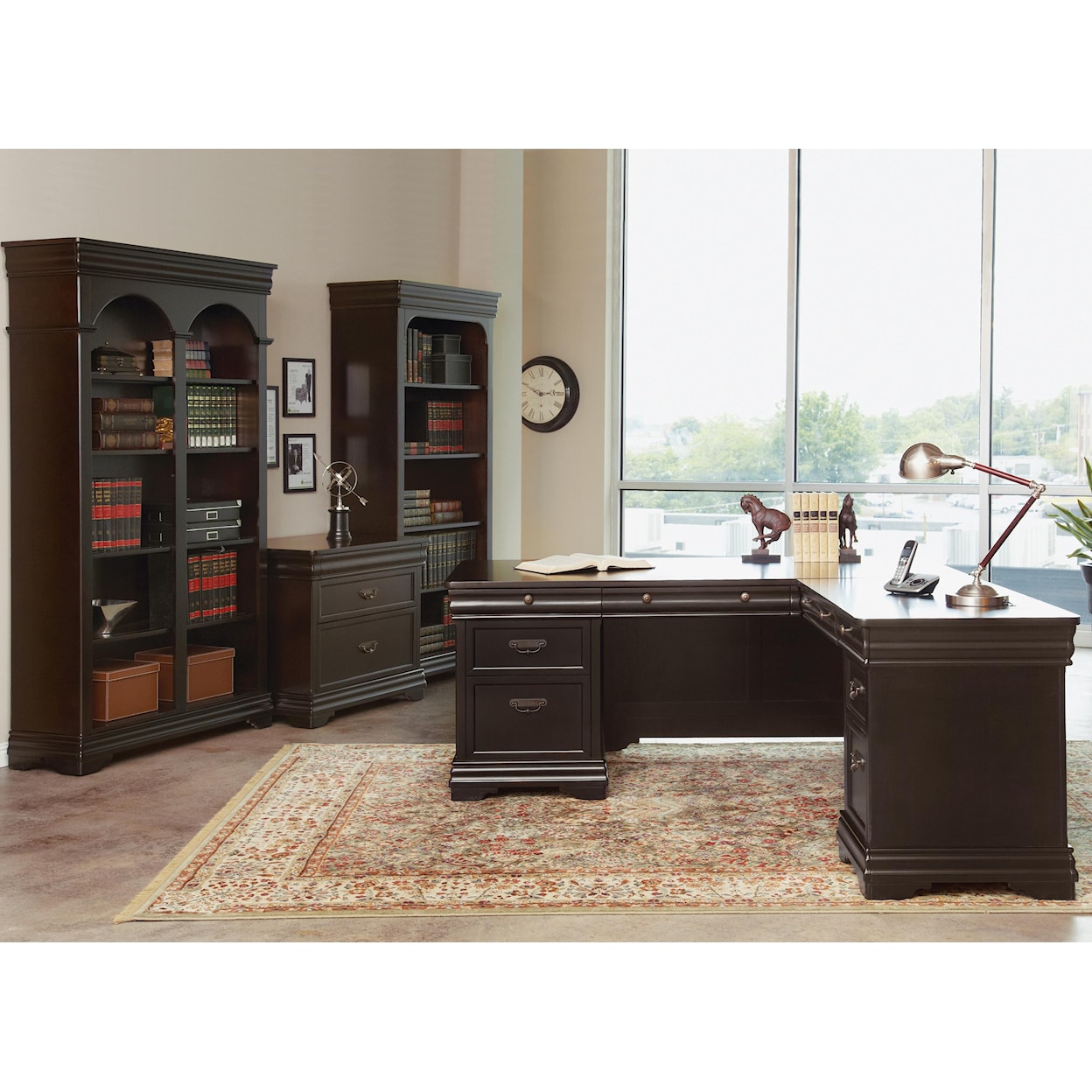 Martin Home Furnishings Beaumont Double Open Bookcase 