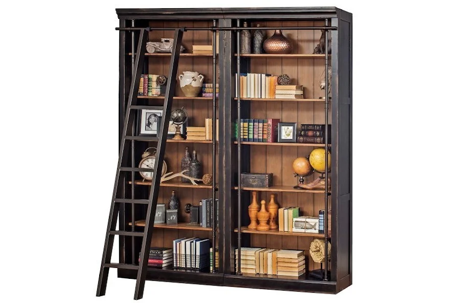 Toulouse Bookcase and Ladder by Martin Home Furnishings at Darvin Furniture