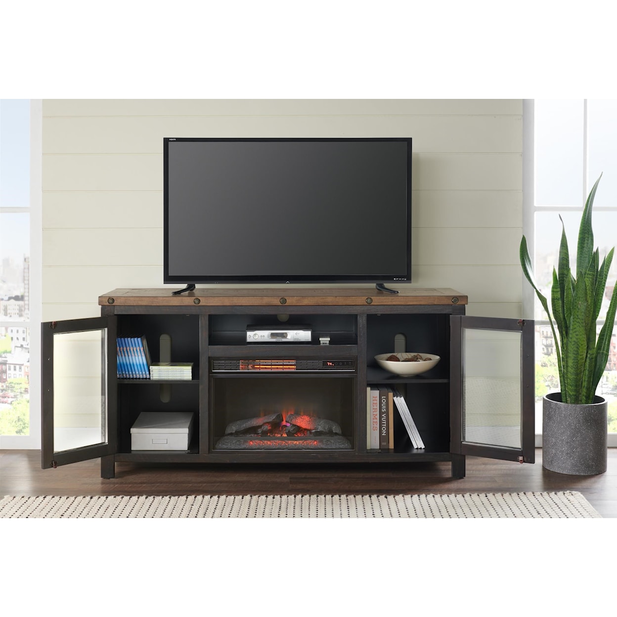 Martin Svensson Home Bolton TV Stand with Fireplace