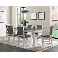 7pc Dining Table with Leaf Extension