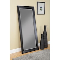 Contemporary Black Full Length Leaner Mirror