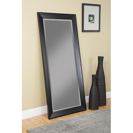 Black Full Length Leaner Mirror