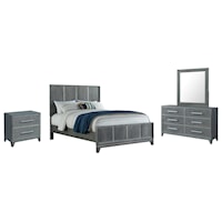 Queen Bed Dreser Mirror and Nightstand