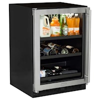 24" Beverage Center with Convertible Shelves