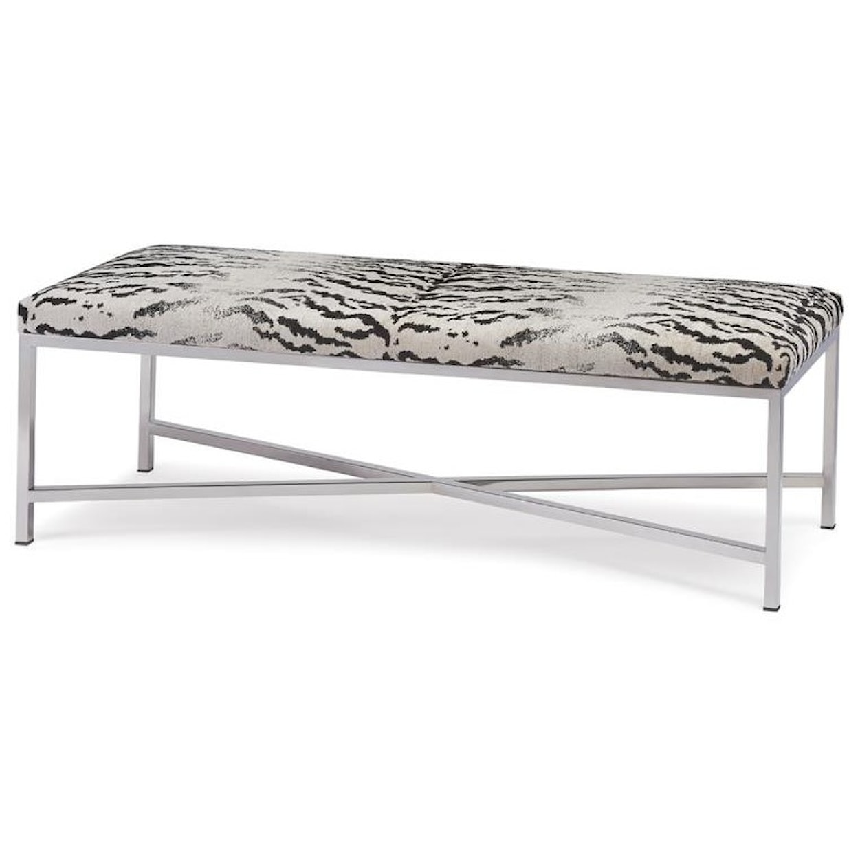 Massoud Accent Ottomans and Benches Pax Chrome Bench