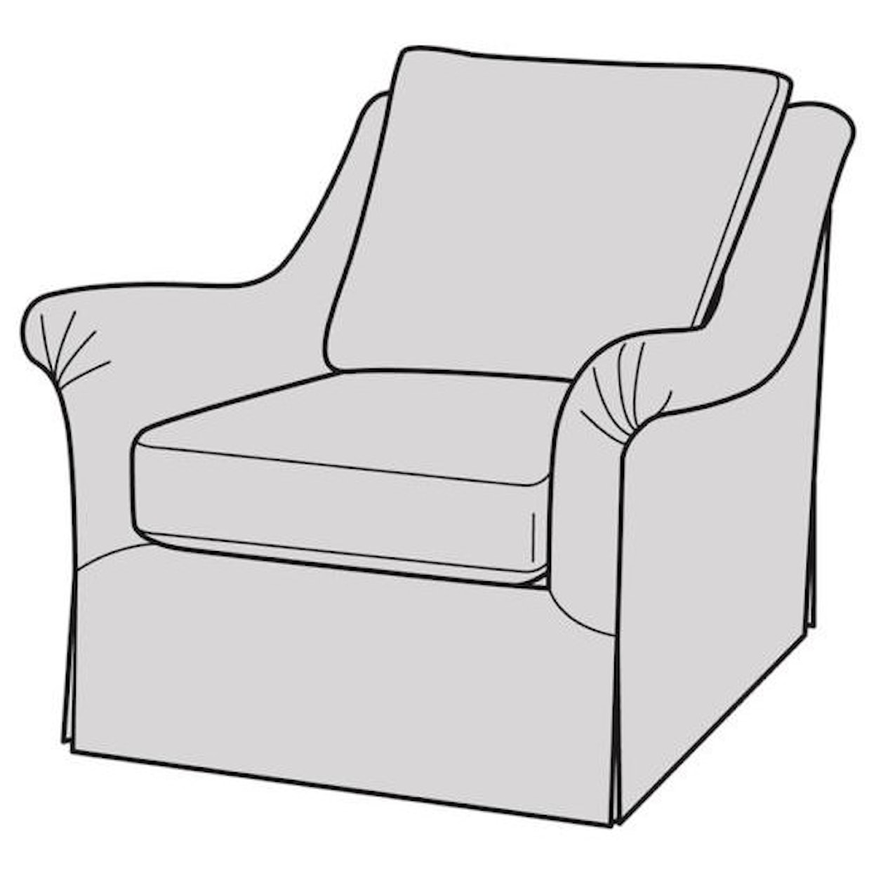 Massoud Grace Grace Skirted Chair