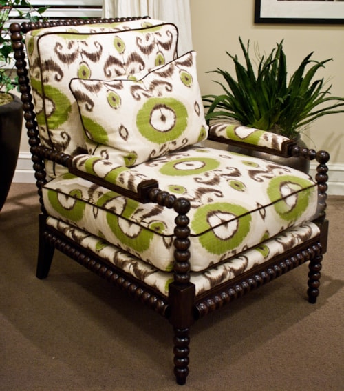 Exposed Turned Wood Arm Chair
