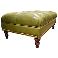 Traditional Leather Storage Ottoman