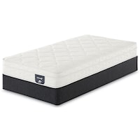 Twin Euro Top Innerspring Mattress and 6" Low Profile Steel Foundation