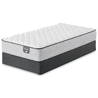 Cal King Cushion Firm Innerspring Mattress and 6" Low Profile Steel Foundation