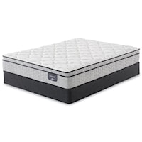 Queen Euro Top Pocketed Coil Mattress and 6" Low Profile Steel Foundation