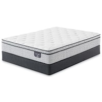 King Euro Top Pocketed Coil Mattress and 6" Low Profile Steel Foundation