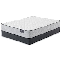 Cal King Firm Pocketed Coil Mattress and 6" Low Profile Steel Foundation