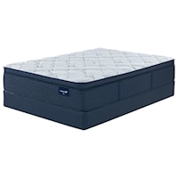 Queen 14" Euro Pillow Top Encased Coil Mattress and 9" Steel Foundation