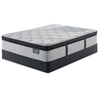 King Firm Euro Pillow Top Hybrid Mattress and 6" Low Profile Steel Foundation