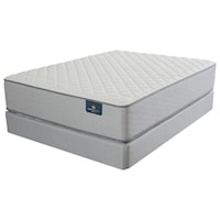 Cal King 13 1/2" Firm 2 Sided Innerspring Mattress and 9" Steel Foundation