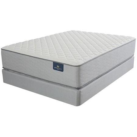 King 13 1/2" Firm 2 Sided Innerspring Mattress and 9" Steel Foundation