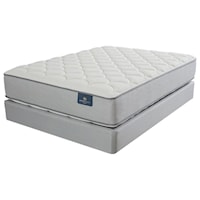Cal King 14" Plush Innerspring Mattress and 6" Low Profile Steel Foundation