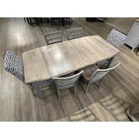 Dining Set with 4 Side Chairs and 2 Upholstered Chairs