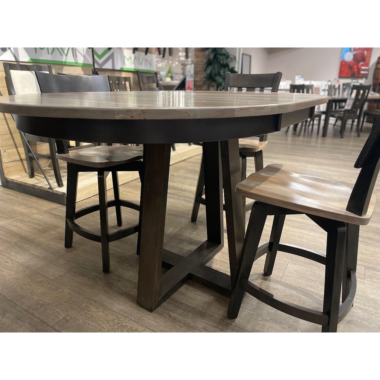 MAVIN MAVIN Dining Tables 5-PC Pedestal Set